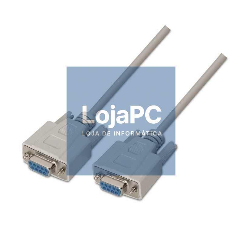 Cabo Serie NULL Modem Aisens A112-0067/ DB9 Fêmea - DB9 Fêmea/ até 0.15W/ 1.6Mbps/ 1.8m/ Beige
