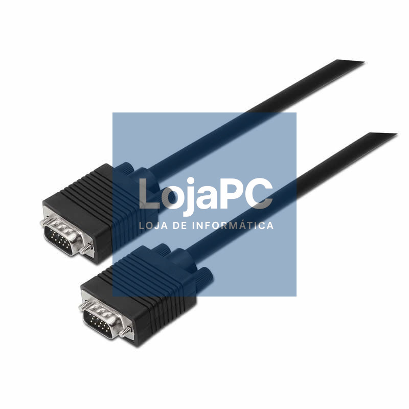 Cabo SVGA Aisens A113-0070/ VGA Macho - VGA Macho/ até 3W/ 10Mbps/ 5m/ Preto