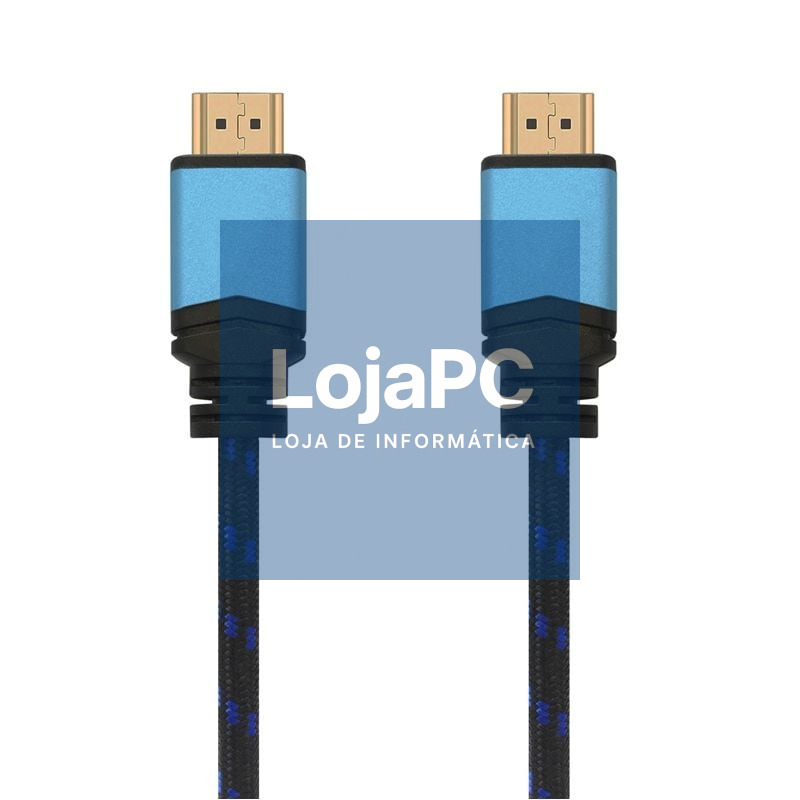 Cabo HDMI 2.0 4K Aisens A120-0356 V2/ HDMI Macho - HDMI Macho/ 1m/ Preto/ Azul