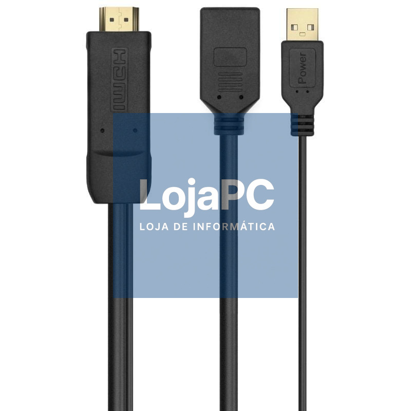 Cabo Conversor 4K Aisens A122-0642/ HDMI Macho - DisplayPort Fêmea - USB Macho/ até 10W/ 2250Mbps/ 10cm + 10cm/ Preto