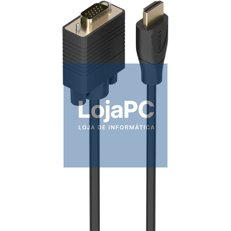 Cabo Conversor Aisens A122-1010 SVGA Macho/ HDMI Macho/ 1m/ Preto