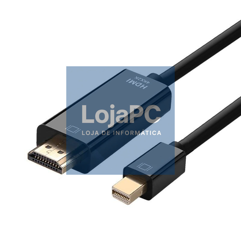 Cabo Conversor Aisens A125-0361/ Mini DisplayPort Macho - HDMI Macho/ até 5W/ 2300Mbps/ 2m/ Preto