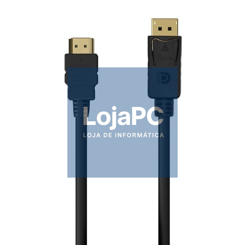 Cabo Conversor Aisens A125-0550/ Displayport Macho - HDMI Macho/ até 5W/ 2300Mbps/ 50cm/ Preto