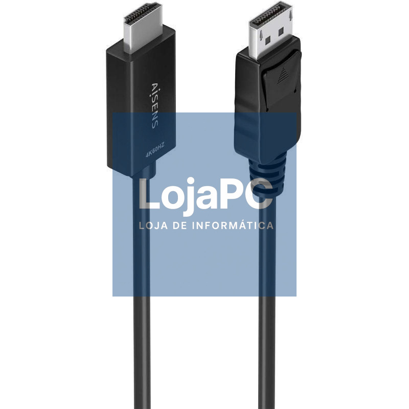Cabo Conversor Aisens A125-0896/ DisplayPort Macho - HDMI 4K Macho/ 5m/ Preto