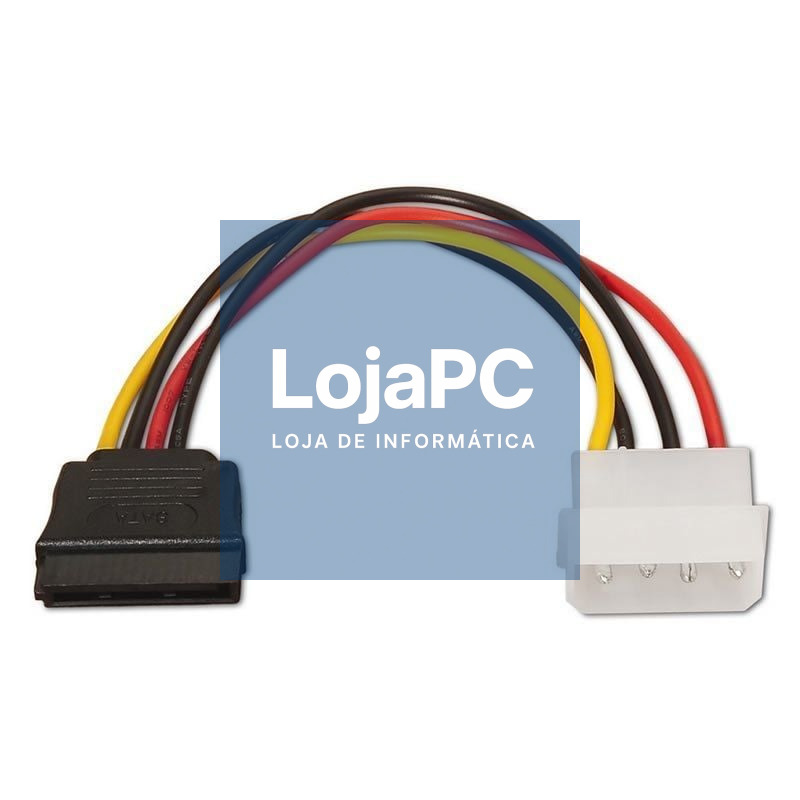 Cabo Alimentação SATA Aisens A131-0158/ Molex 4 PIN Macho - SATA Fêmea/ até 54W/ 16cm