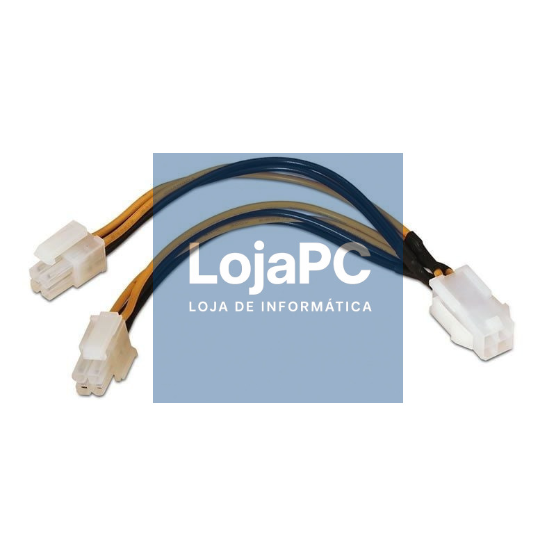 Cabo Alimentação para Microprocesador Aisens A131-0166/ Molex 4+4 PIN Macho - Molex 4 PIN Fêmea/ até 54W/ 15cm