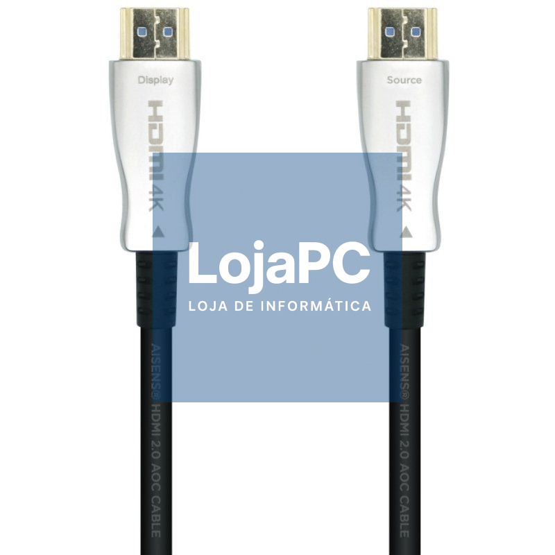 Cabo HDMI 2.0 AOC 4K Aisens A148-0379/ HDMI Macho - HDMI Macho/ 30m/ Preto