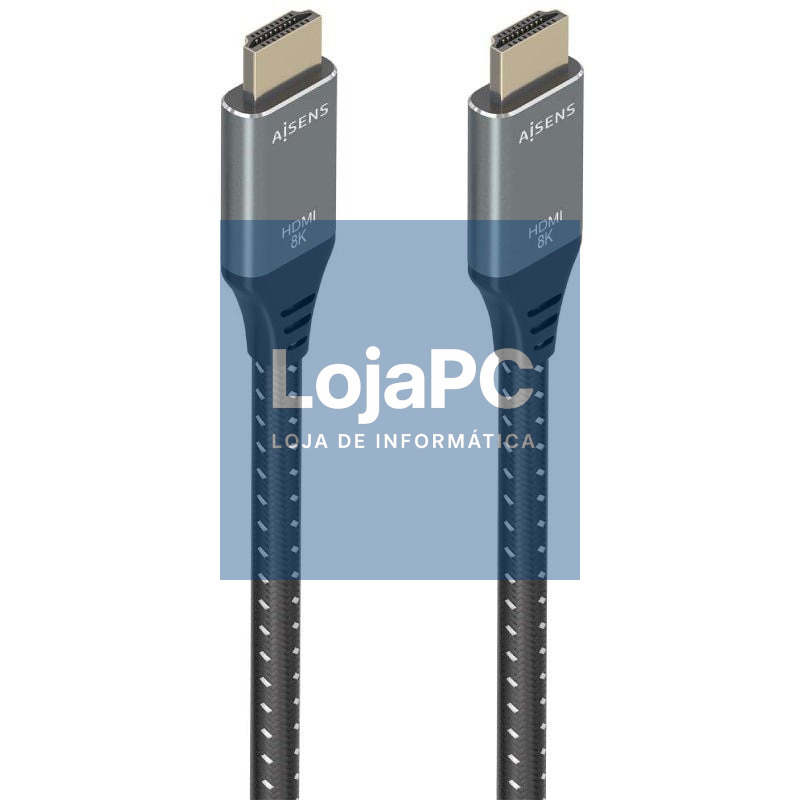 Cabo HDMI 2.1 8K Aisens A150-0877/ HDMI Macho - HDMI Macho/ 7m/ Cinzento y Preto