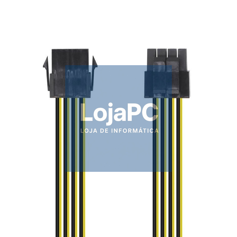 Cabo de alimentação Microprocesador Aisens A131-0419/ Molex -4+4 PIN Macho - Molex 8 PIN Fêmea/ 30cm