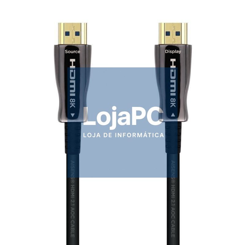 Cabo HDMI 2.1 AOC 8K Aisens A153-0515/ HDMI Macho - HDMI Macho/ 10m/ Preto