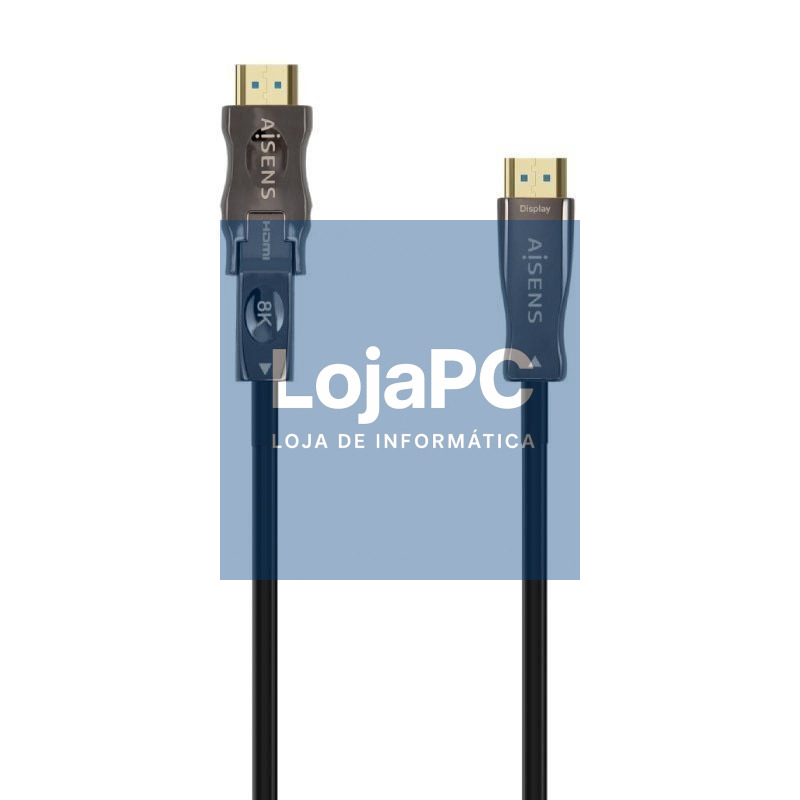 Cabo HDMI 2.1 AOC 8K Desmontable Aisens A153-0645/ HDMI Macho / D Macho - HDMI Macho/ 20m/ Preto