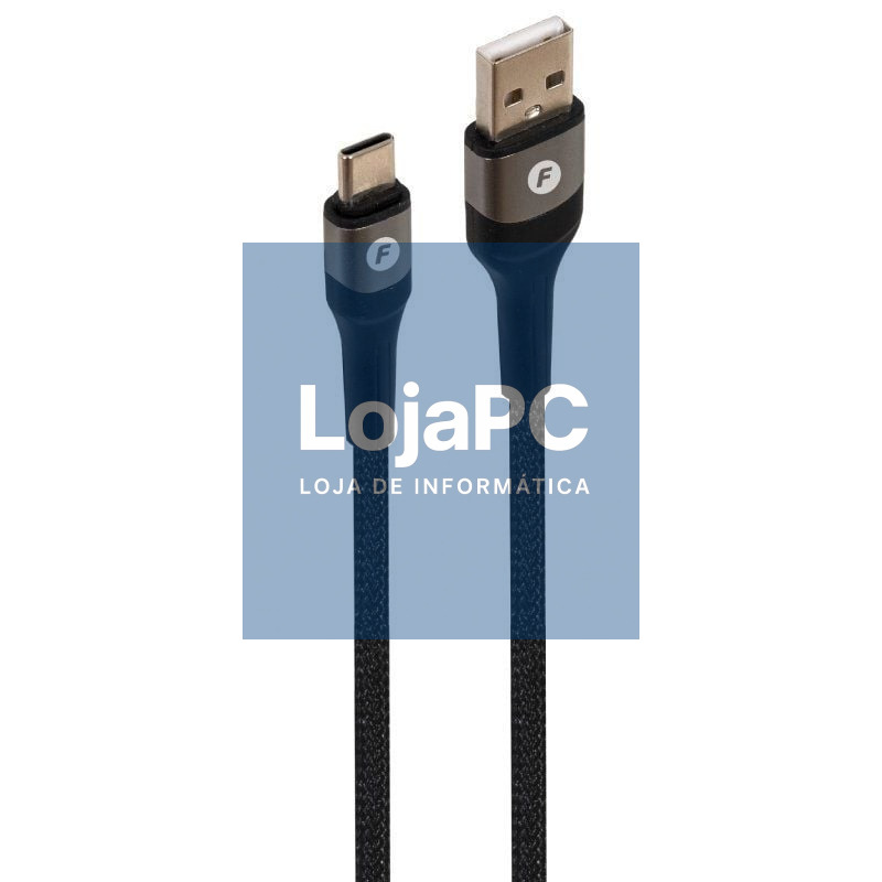 Cabo USB 2.0 Tipo-C Fonestar USB-CA/ USB Tipo-C Macho - USB Macho/ 480Mbps/ 1m/ Preto