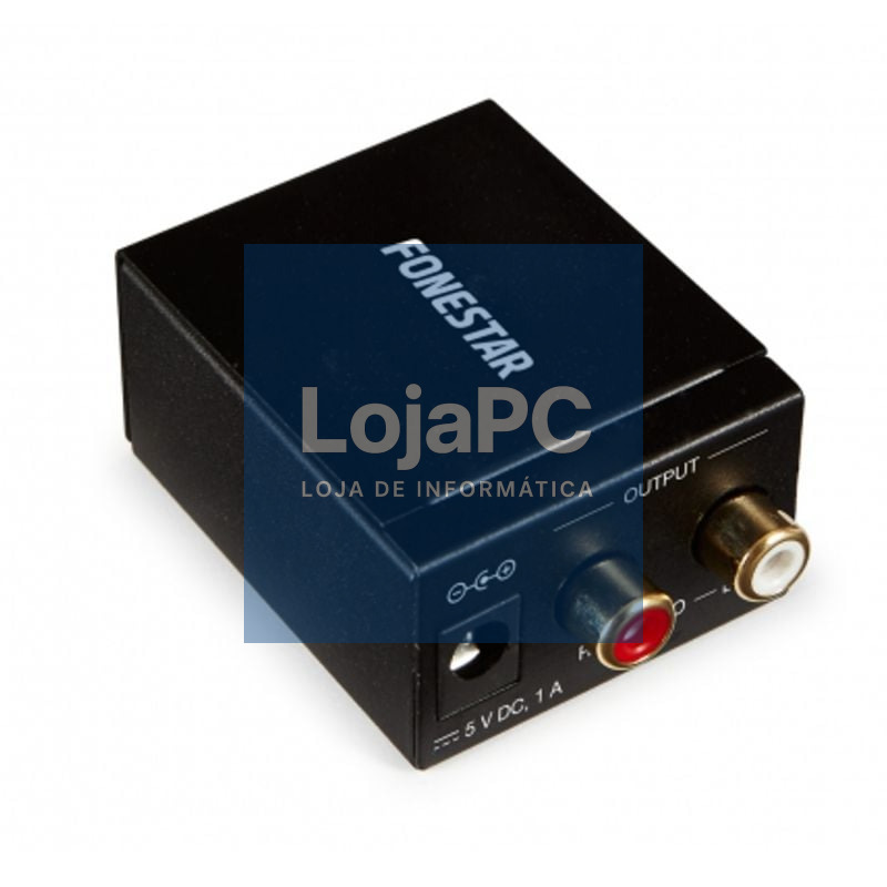Convertidor de Audio Fonestar FO-37DA/ Entrada Toslink y RCA/ Saída 2x RCA