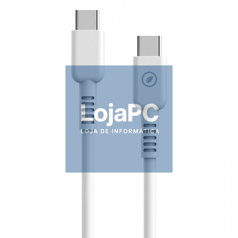 Cabo USB 2.0 Tipo-C Muvit For Change MCUSC0008/ USB Tipo-C Macho - USB Tipo-C/ até 60W/ 480Mbps/ 1.2m/ Branco