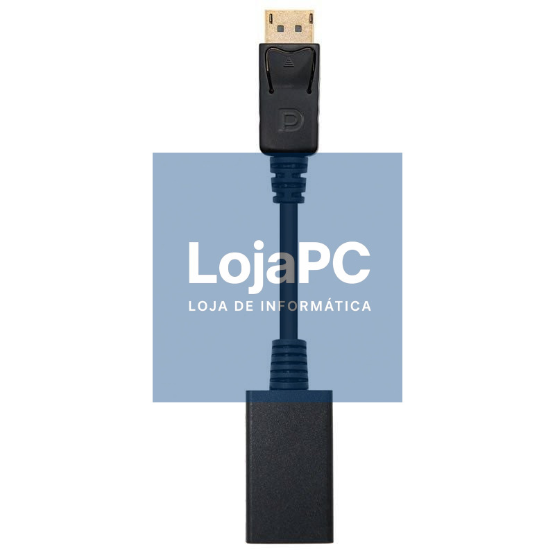 Conversor Nanocable 10.16.0502/ DisplayPort Macho - HDMI Fêmea/ 15cm/ Preto