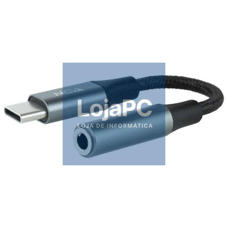 Conversor USB Tipo-C Nanocable 10.24.1204/ USB Tipo-C Macho - Jack 3.5 Fêmea