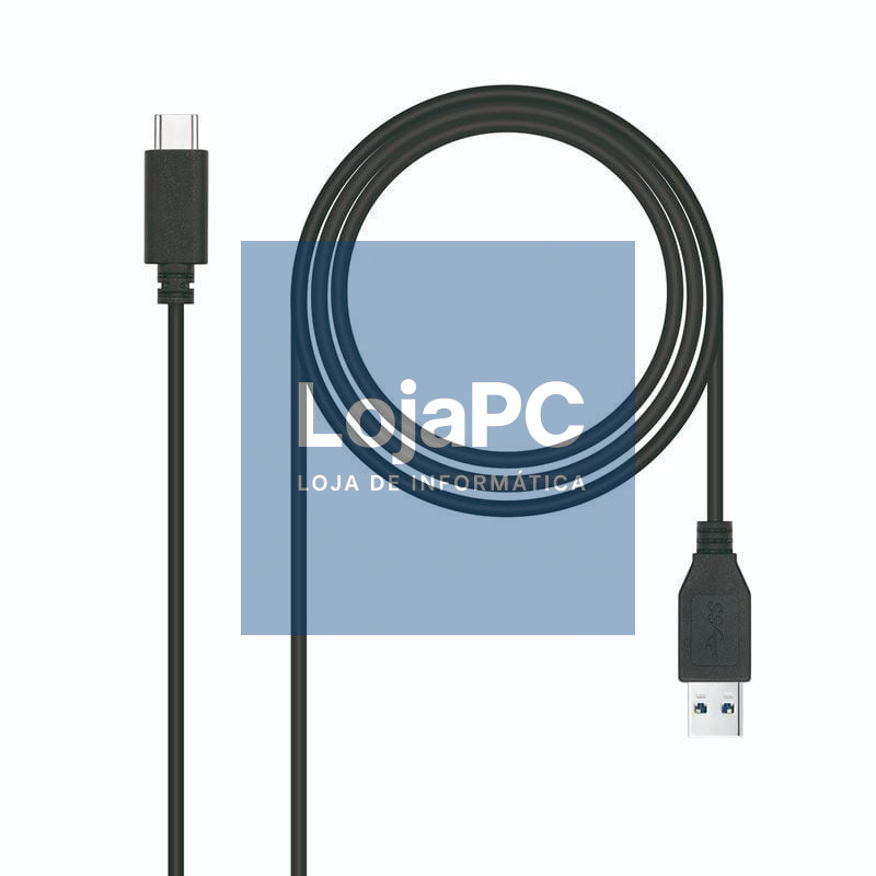 Cabo USB 3.1 Tipo-C Nanocable 10.01.4001-L150/ USB Tipo-C Macho - USB Macho/ 10Gbps/ 1.5m/ Preto