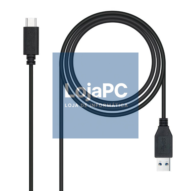 Cabo USB 3.1 Tipo-C Nanocable 10.01.4002/ USB Tipo-C Macho - USB Macho/ 10Gbps/ 2m/ Preto