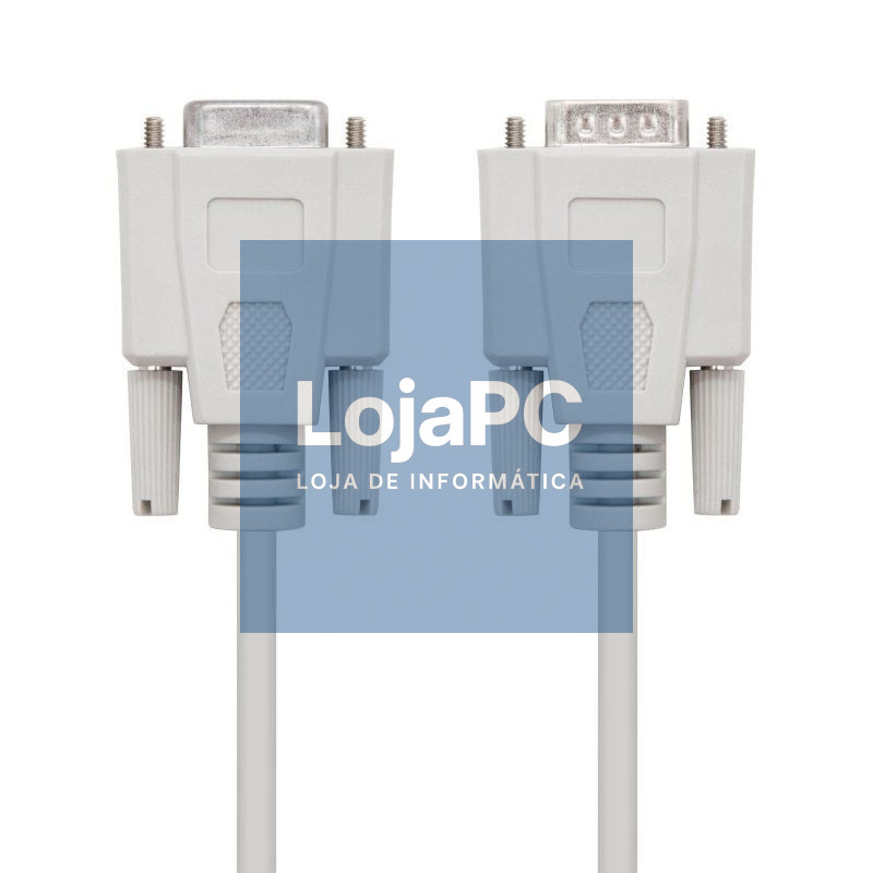 Cabo Serie NULL Modem Nanocable 10.14.0502/ DB9 Macho - DB9 Fêmea/ 1.8m/ Beige