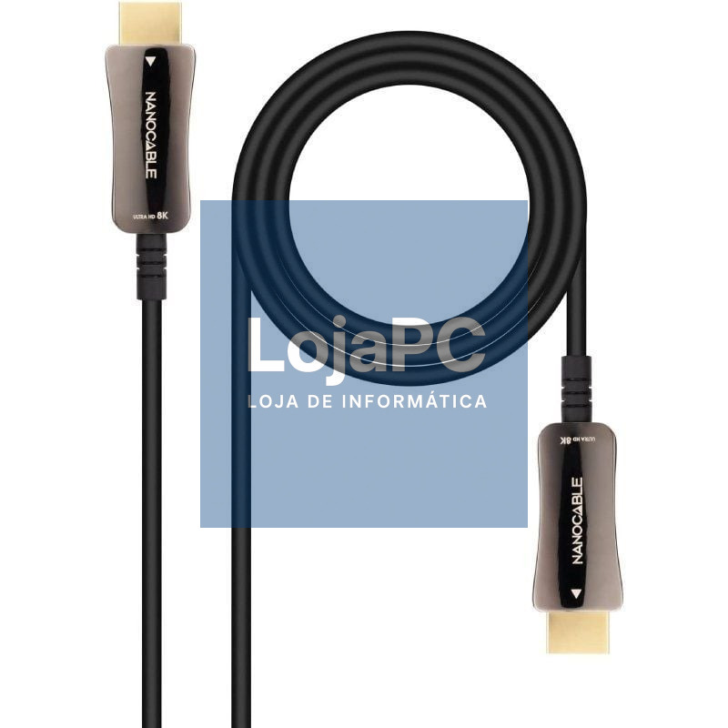 Cabo HDMI 2.1 AOC 8K Nanocable 10.15.2110/ HDMI Macho - HDMI Macho/ 10m/ Preto