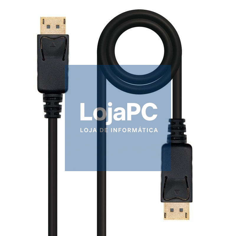 Cabo DisplayPort 1.2 4K Nanocable 10.15.2301/ DisplayPort Macho - DisplayPort Macho/ 1m/ Preto
