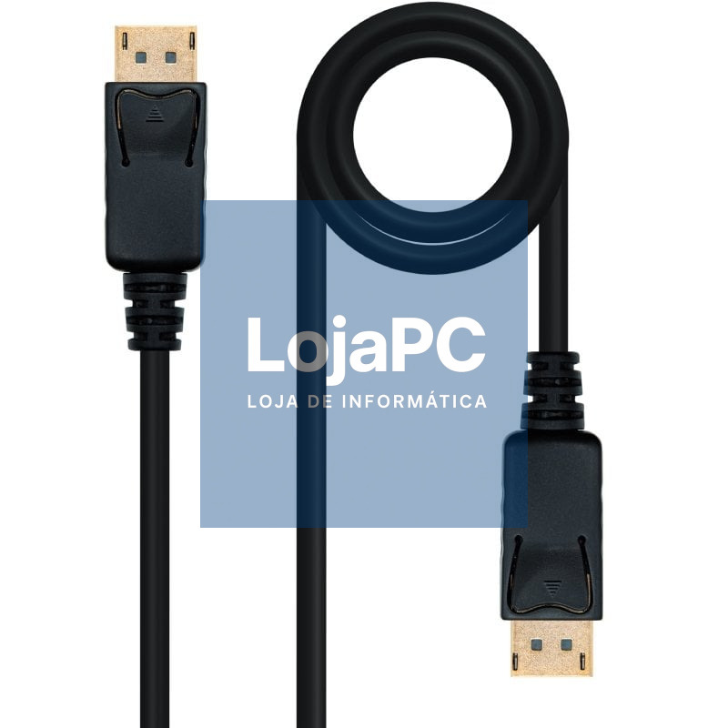 Cabo DisplayPort 1.2 4K Nanocable 10.15.2310/ DisplayPort Macho - DisplayPort Macho/ 10m/ Preto