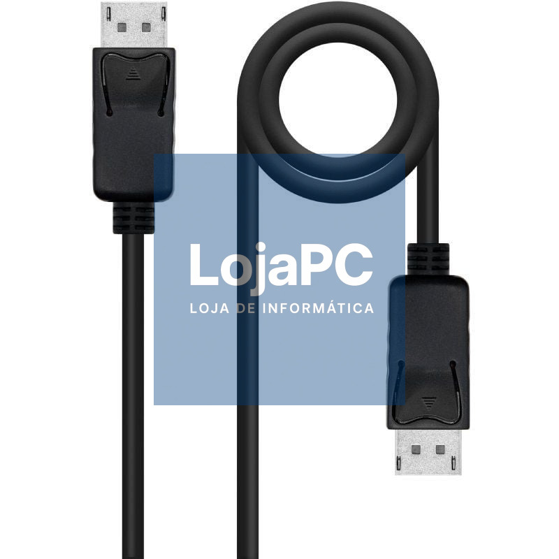 Cabo DisplayPort 1.4 8K Nanocable 10.15.2801/ DisplayPort Macho - DisplayPort Macho/ 1m/ Certificado/ Preto