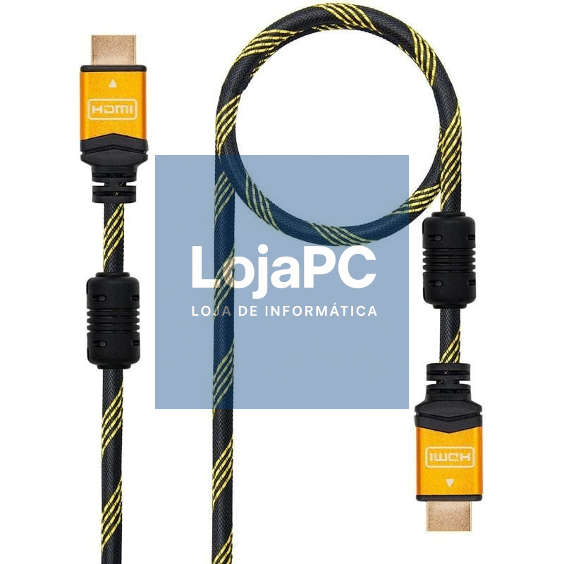 Cabo HDMI 2.0 4K Nanocable 10.15.1602/ HDMI Macho - HDMI Macho/ 1.5m/ Preto/ Laranja