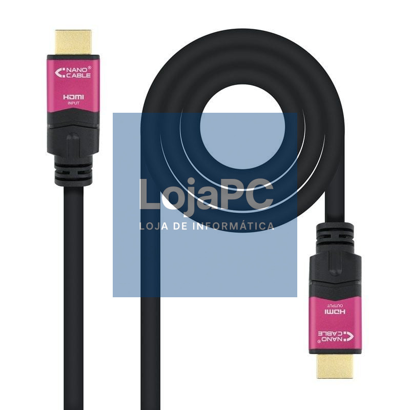 Cabo HDMI 2.0 4K Nanocable 10.15.3715/ HDMI Macho - HDMI Macho/ 15m/ Preto