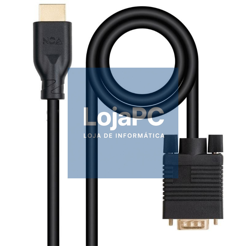 Cabo Conversor Nanocable 10.15.4602/ VGA Macho - HDMI 8K Macho/ 1.8m/ Preto