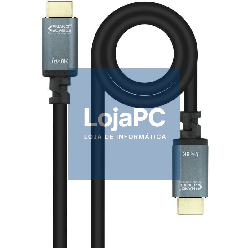 Cabo HDMI 2.1 IRIS 8K Nanocable 10.15.8005/ HDMI Macho - HDMI Macho/ 5m/ Preto