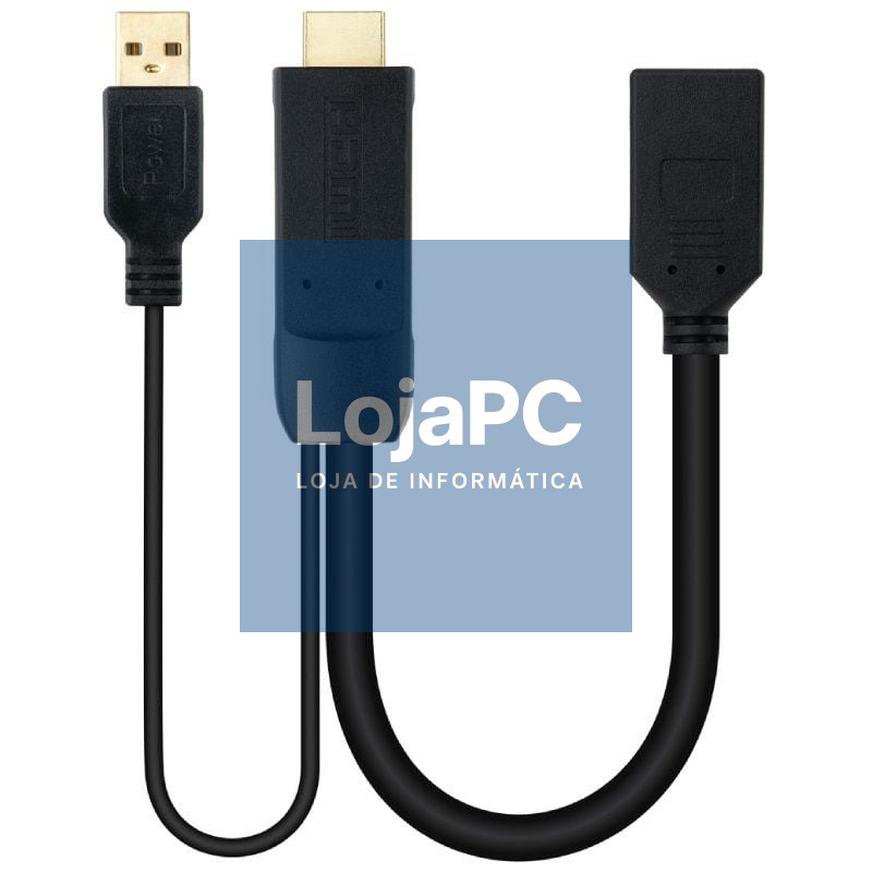Cabo Conversor Nanocable 10.16.0205/ HDMI Macho - DisplayPort Fêmea/ 20cm/ Preto