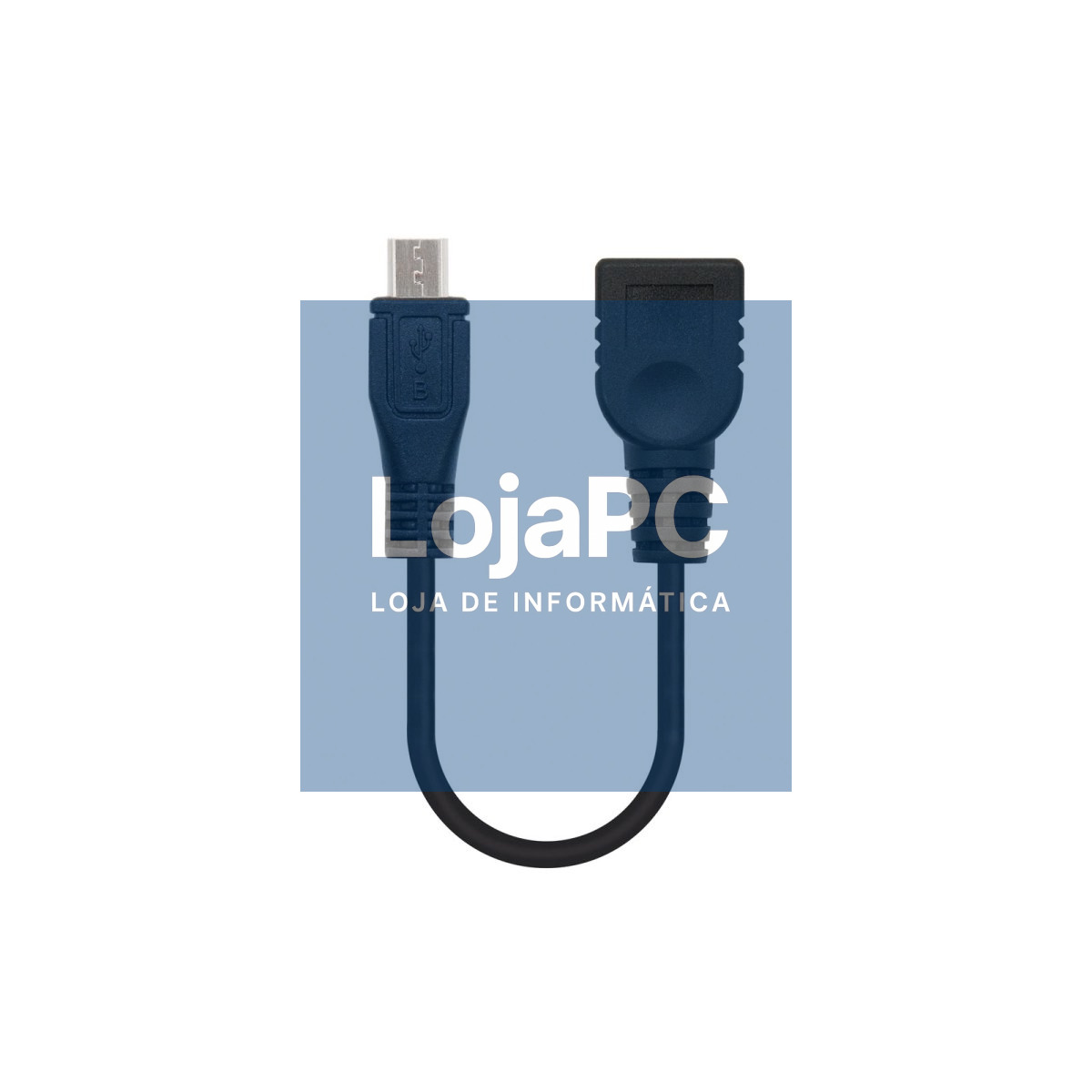 Cabo USB 2.0 Nanocable 10.01.3500/ MicroUSB Macho - USB Fêmea/ 15cm/ Preto