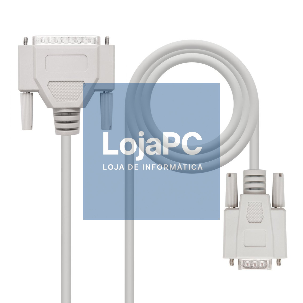 Cabo Serie NULL Modem Nanocable 10.14.0802/ DB9 Fêmea - DB25 Macho/ 1.8m/ Beige