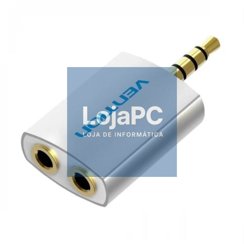 Adaptador Audio Vention BDAW0/ Jack 3.5 Macho - 2x Jack 3.5 Fêmea/ Branco