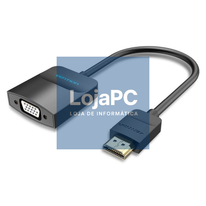 Conversor Vention 42161 HDMI Macho - VGA Fêmea - Jack 3.5 Fêmea/ 15cm/ Preto