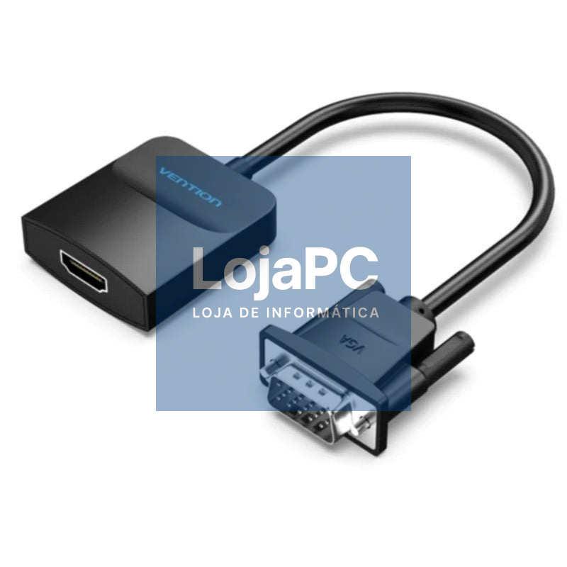 Conversor Vention ACNBB/ VGA Macho - HDMI Fêmea/ 15cm/ Preto