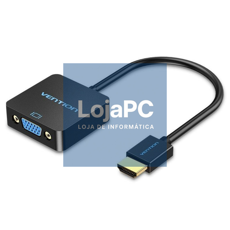 Conversor Vention ACPBB/ HDMI Macho - VGA Fêmea/ 15cm/ Preto