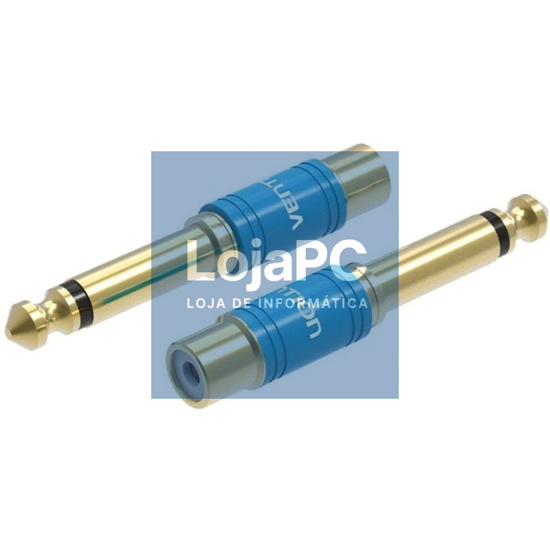 Adaptador Jack Vention VDD-C03/ RCA Fêmea - Jack 6.5 Macho/ Azul