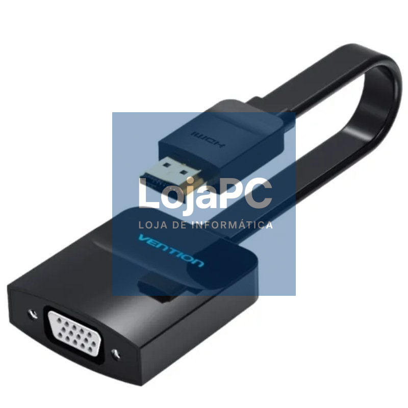 Conversor Vention 74345/ HDMI Macho/ VGA Fêmea/ 15cm/ Preto