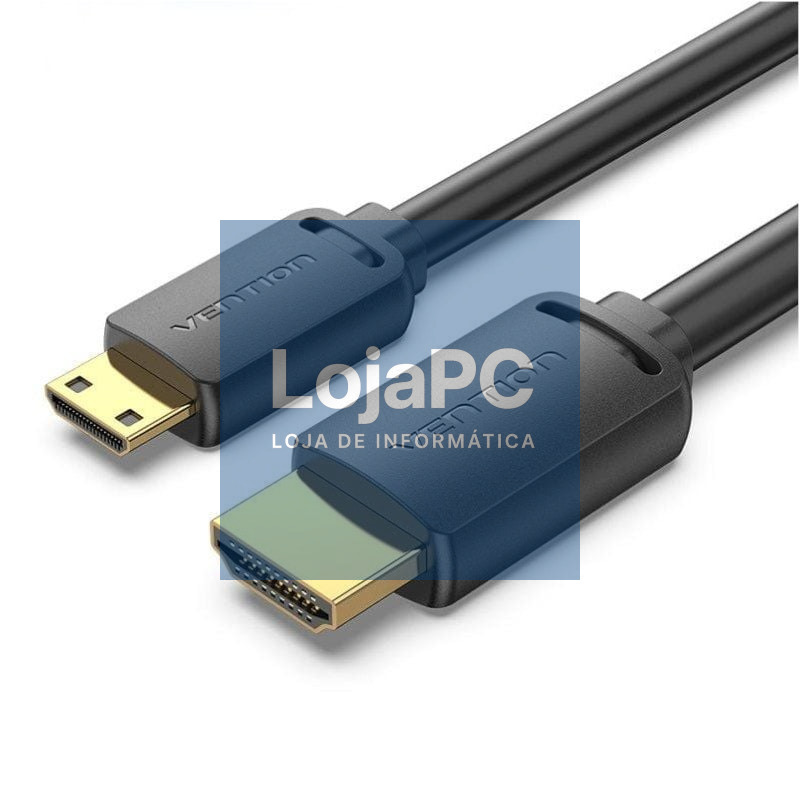 Cabo HDMI 4K Vention AGHBF/ HDMI Macho - Mini HDMI Macho/ 1m/ Preto