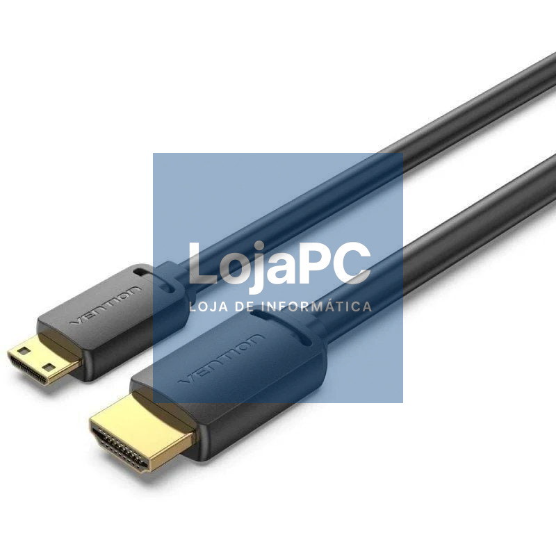 Cabo HDMI 4K Vention AGHBH/ HDMI Macho - Mini HDMI Macho/ 2m/ Preto