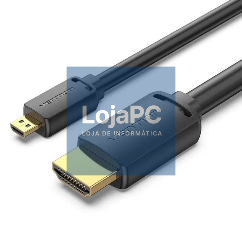 Cabo Micro HDMI 2.0 4K Vention AGIBH/ HDMI Macho - Micro HDMI Macho/ 2m/ Preto