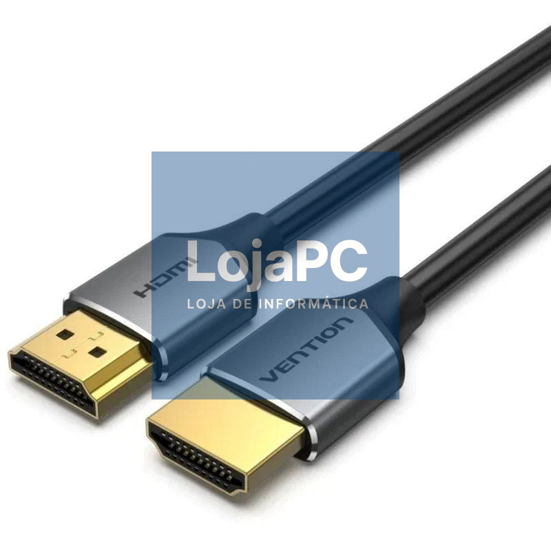 Cabo HDMI 2.0 4K Vention ALEHI/ HDMI Macho - HDMI Macho/ 3m/ Cinzento