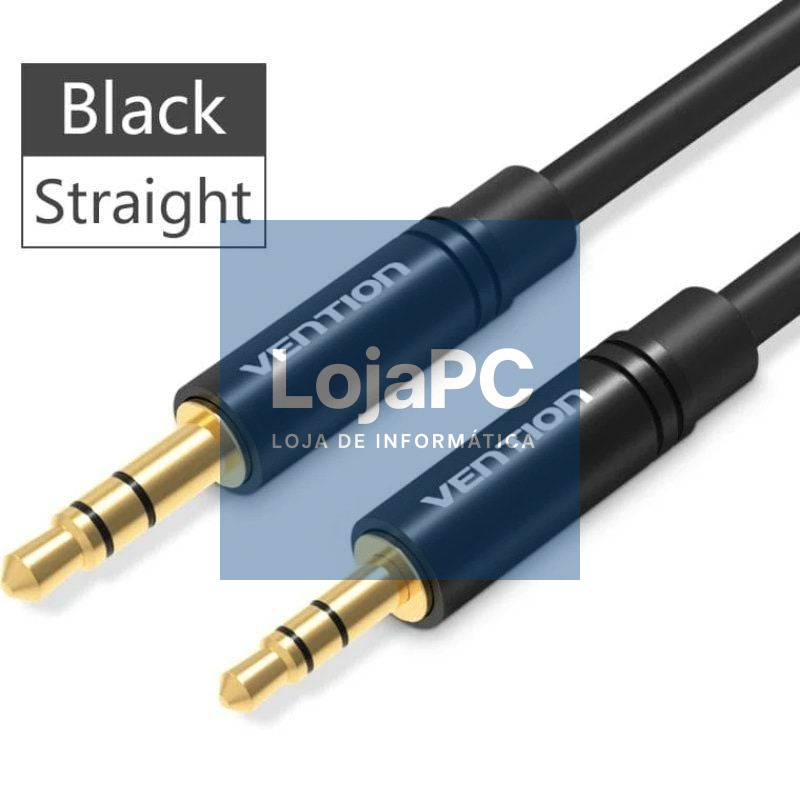 Cabo Estéreo Vention BALBH/ Jack 3.5 Macho - Jack 2.5 Macho/ 2m/ Preto