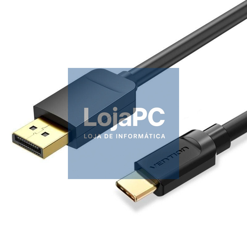Cabo Conversor Vention CGYBH/ USB Tipo-C Macho - DisplayPort Macho/ 2m/ Preto