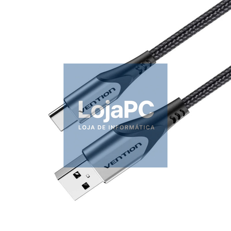 Cabo USB 2.0 Tipo-C Vention CODHG/ USB Macho - USB Tipo-C Macho/ 480Mbps/ 1.5m/ Cinzento