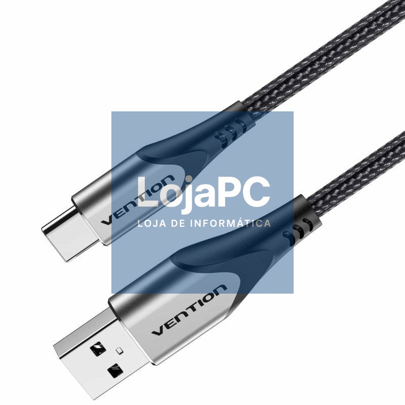 Cabo USB 2.0 Tipo-C Vention CODHH/ USB Macho - USB Tipo-C Macho/ 480Mbps/ 2m/ Cinzento