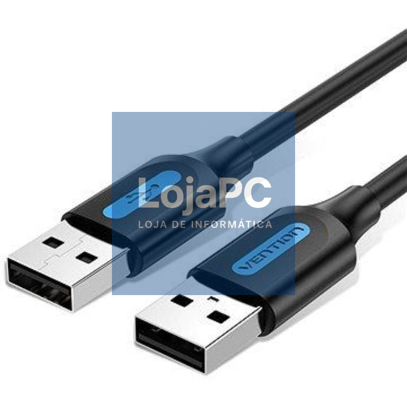 Cabo USB 2.0 Vention COJBH/ USB Macho - USB Macho/ 480Mbps/ 2m/ Preto