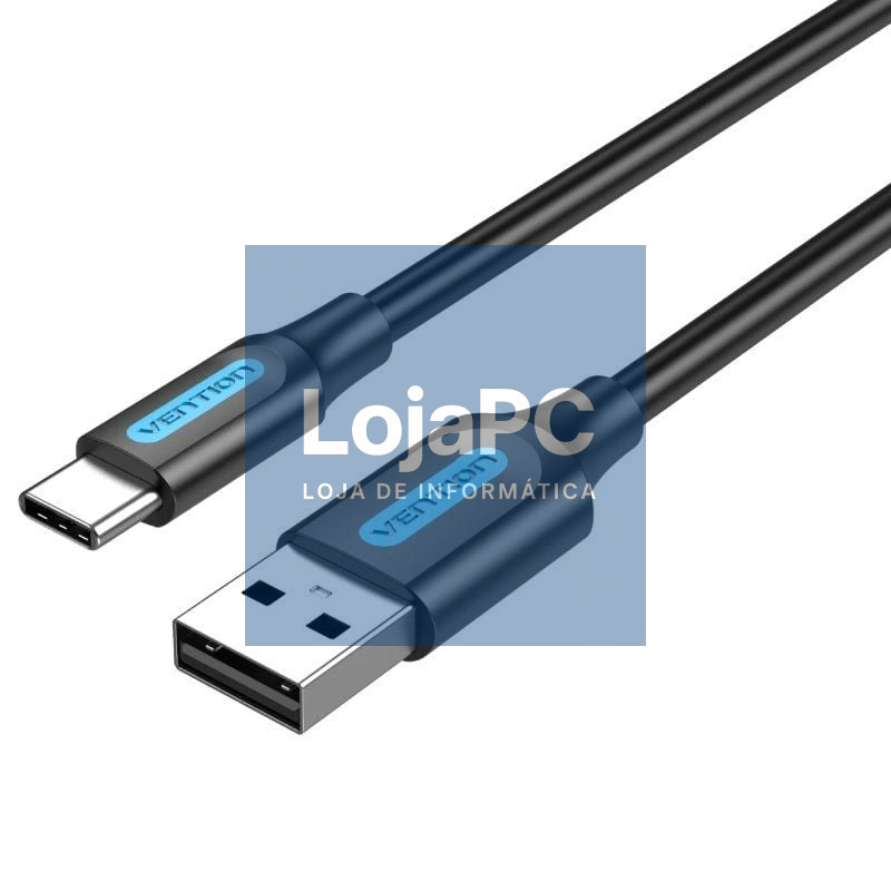 Cabo USB 2.0 Tipo-C Vention COKBH/ USB Macho - USB Tipo-C Macho/ 480Mbps/ 2m/ Cinzento